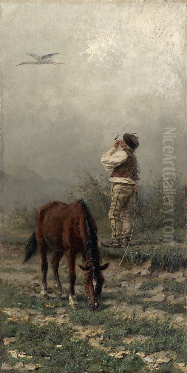Cap leti Oil Painting by Jaroslav Vesin