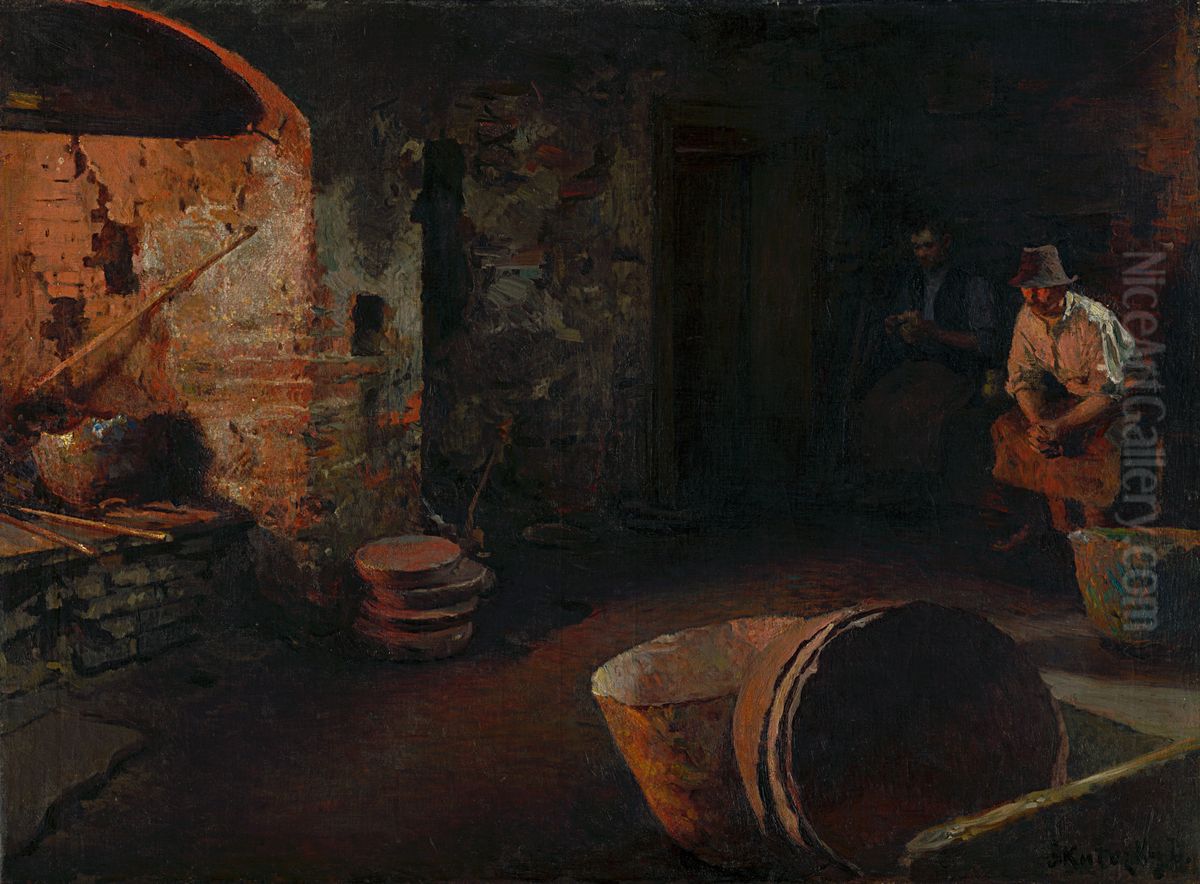 Odpocivajuci kotliari. Ticho Oil Painting by Dome Skuteczky