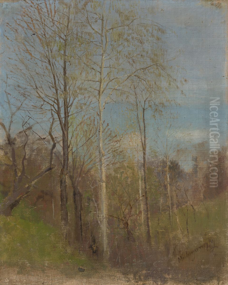 Jarny motiv Oil Painting by Laszlo Mednyanszky