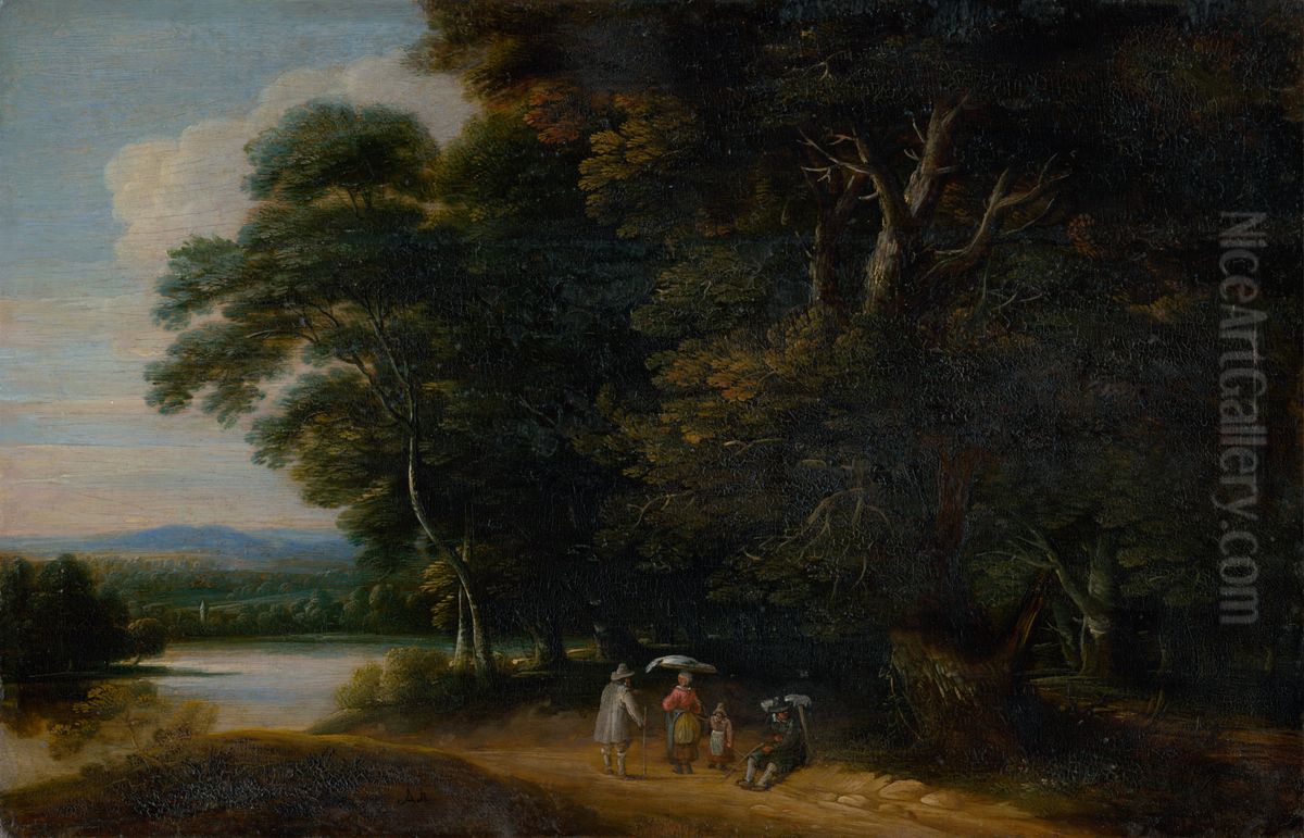 Cesta k jazeru Oil Painting by Jacques d'Arthois