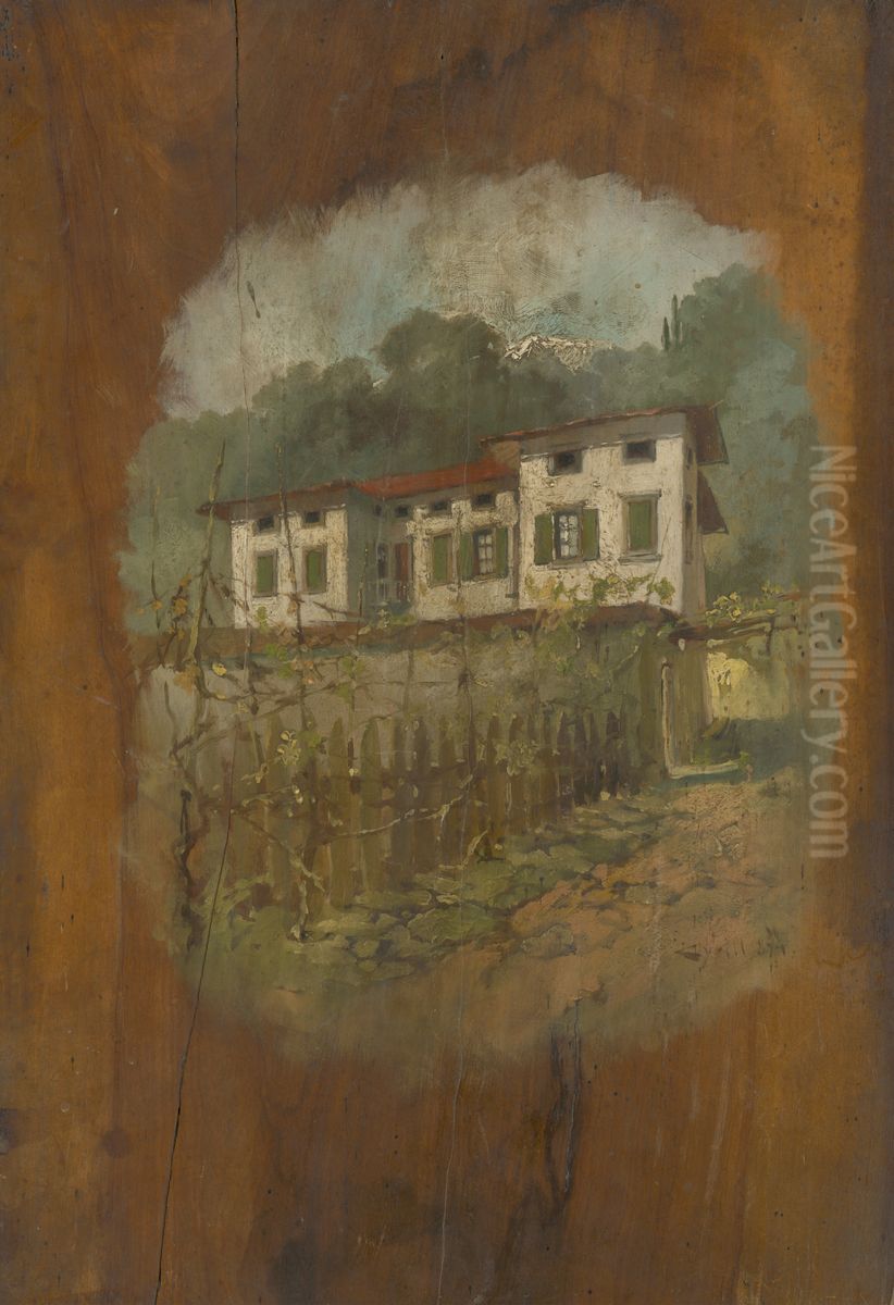 Dom v strani Oil Painting by Cyril Kutlik