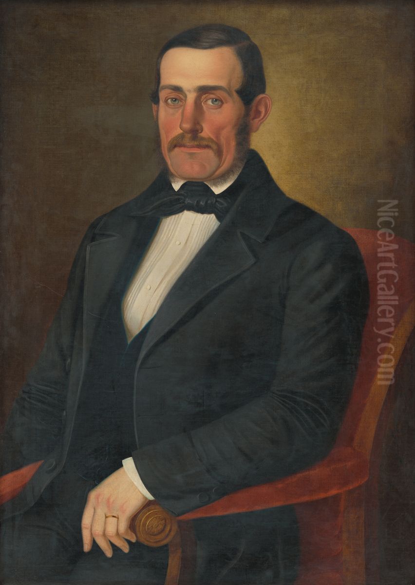 Podobizen Samuela Ballu Oil Painting by Peter Michal Bohun