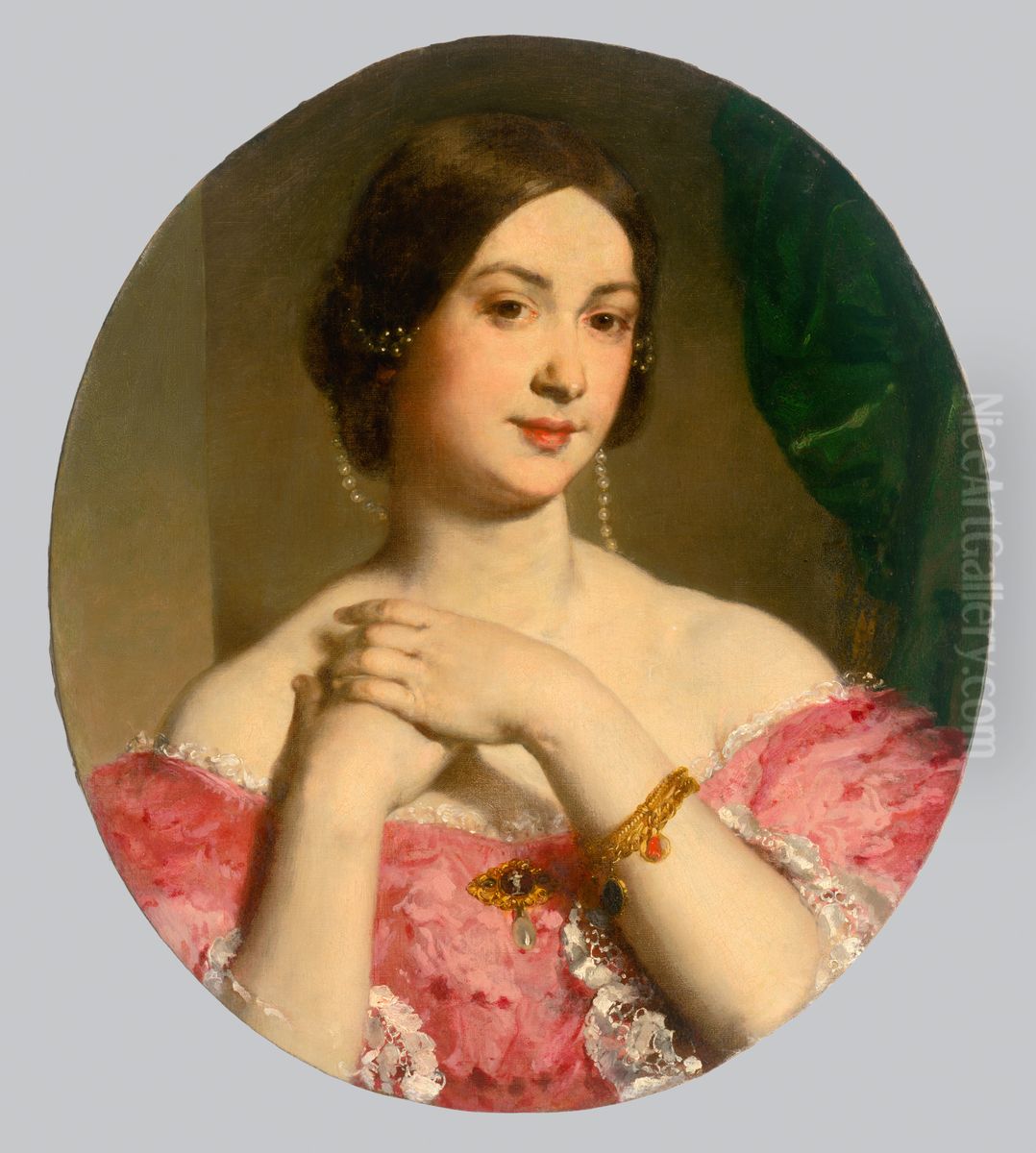 Jozefina Tschildova (Fanny) Oil Painting by Karoly Brocky