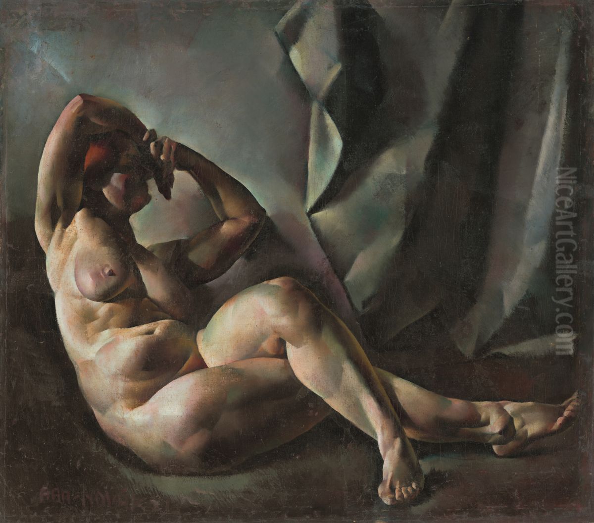 Studia aktu Oil Painting by Vilmos Aba-Novak