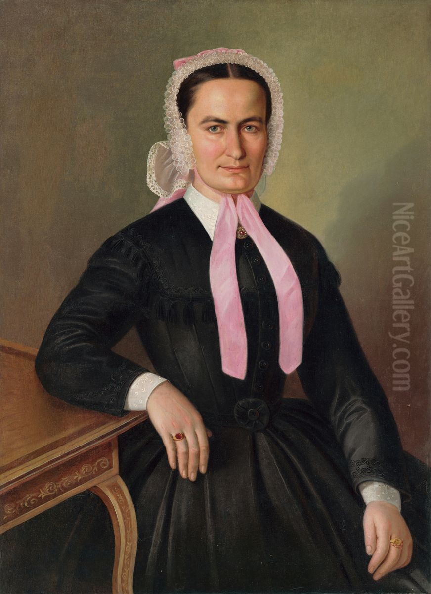 Podobizen pani Vavrecanovej Oil Painting by Peter Michal Bohun