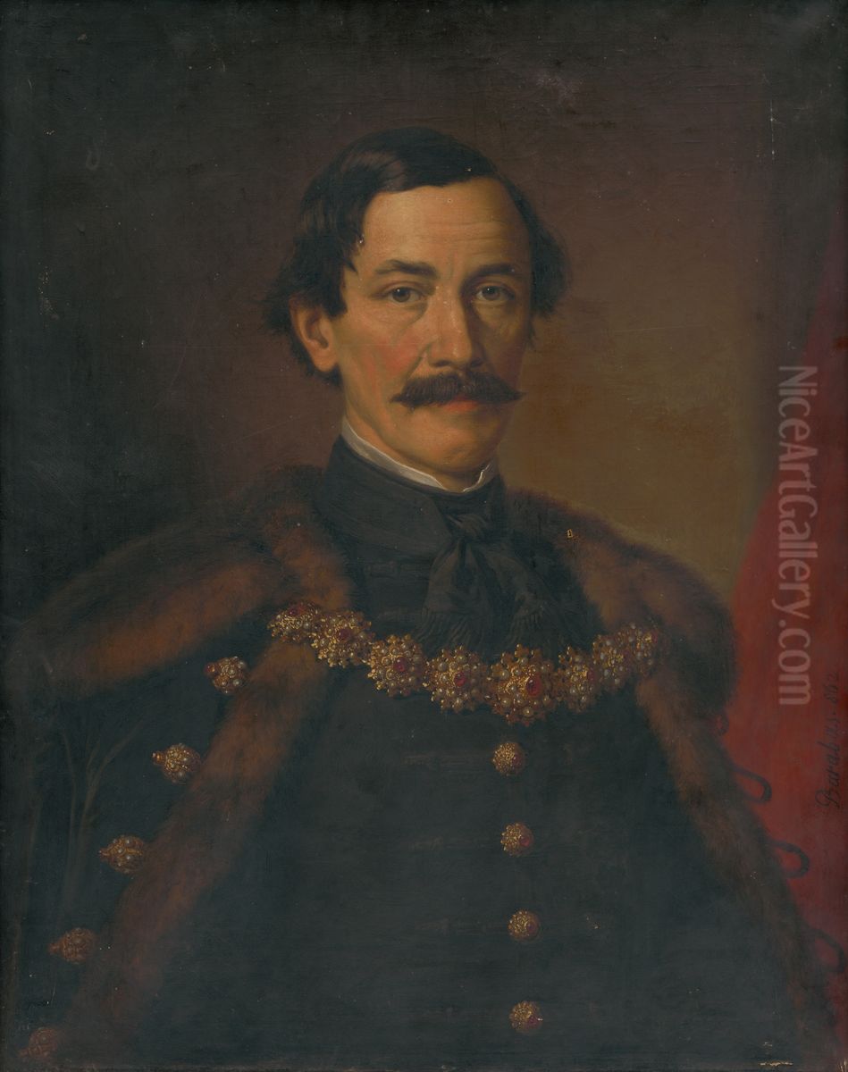 Podobizen grofa Telekyho Oil Painting by Miklos Barabas