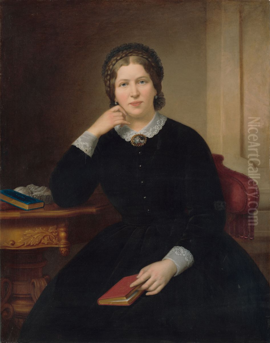 Podobizen Sidonie Prihradnej Oil Painting by Miklos Barabas