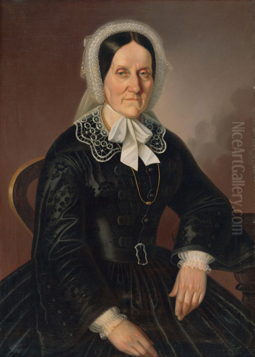 Podobizen Kornelie Schulzovej Oil Painting by Peter Michal Bohun