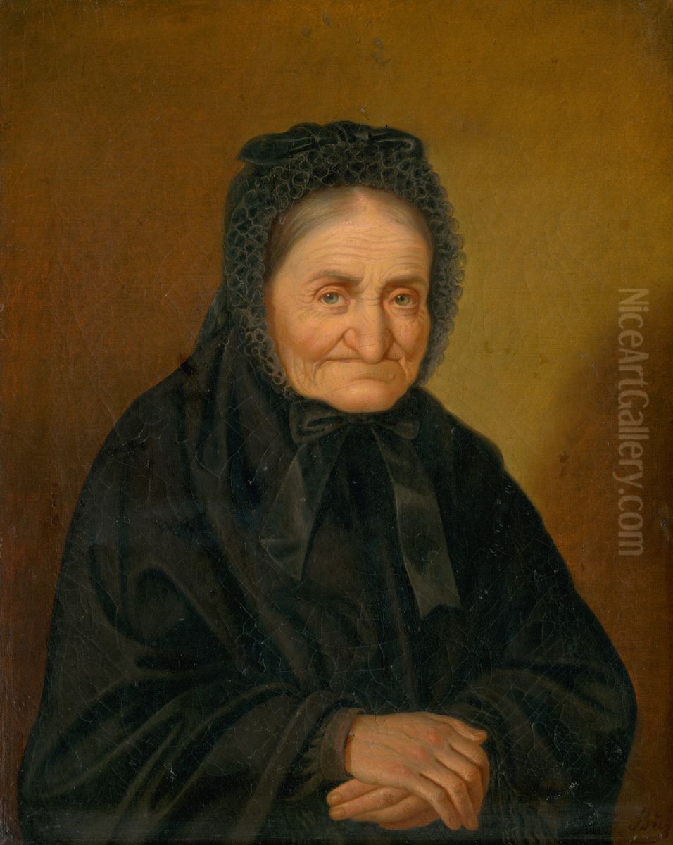 Portret stareny Oil Painting by Peter Michal Bohun