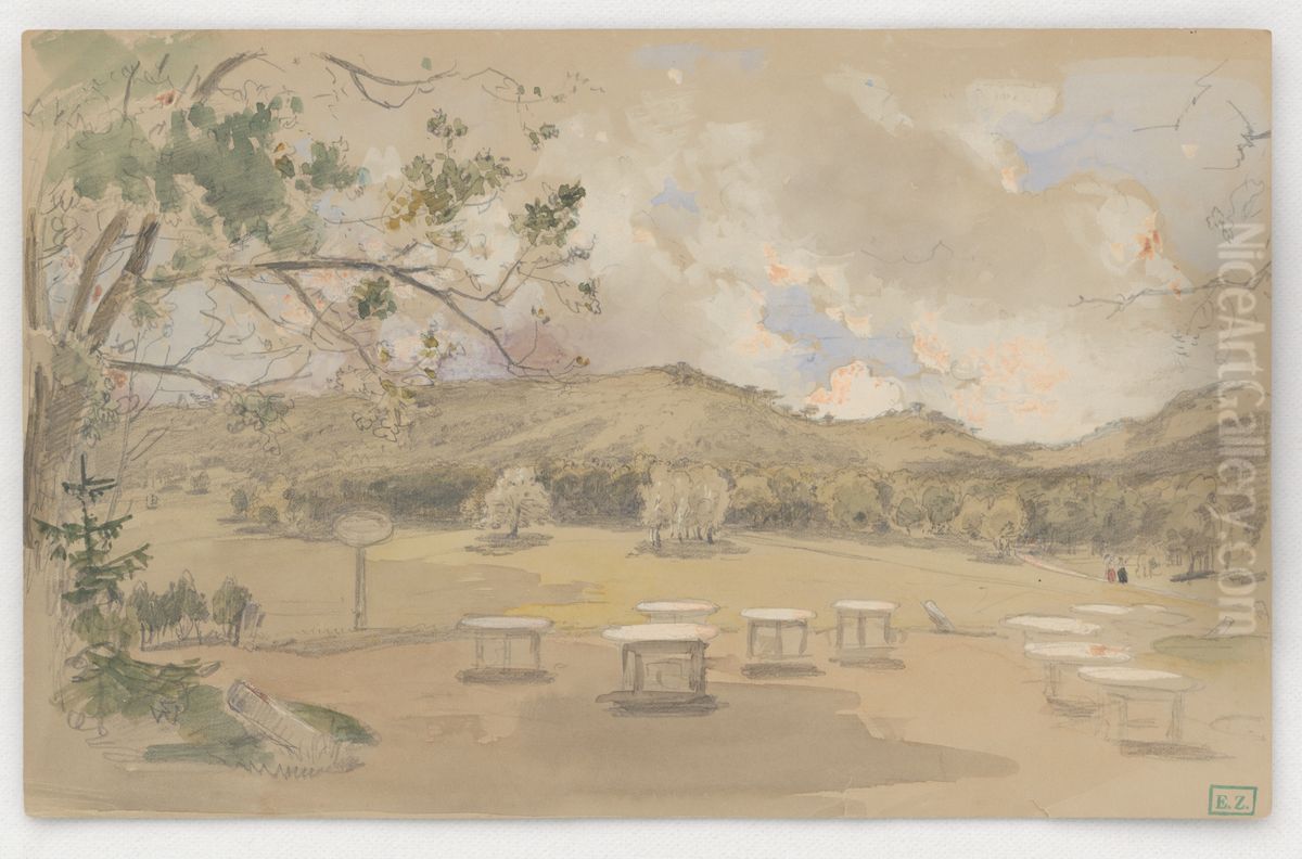 Tirolska krajina Oil Painting by Jan Nowopacky
