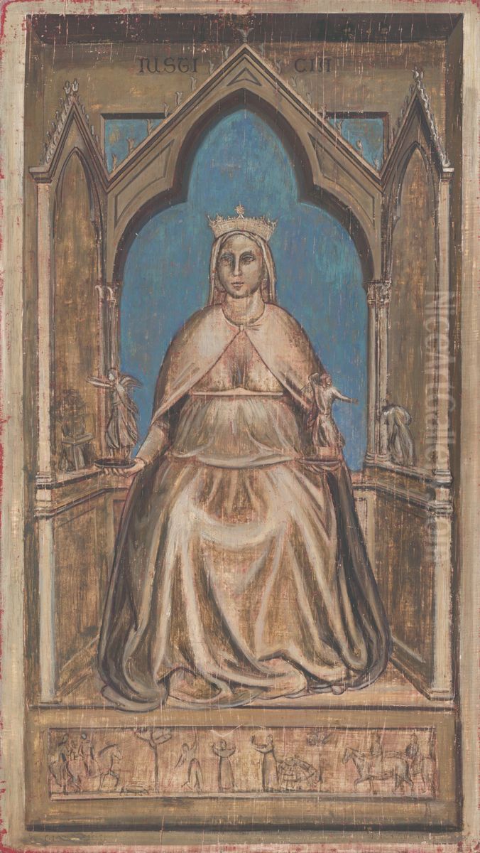 Alegoria spravneho panovania Oil Painting by Julius Schubert