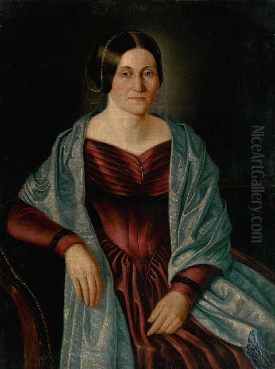 Podobizen pani Plechovej Oil Painting by Peter Michal Bohun