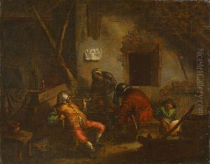 Four Peasants in a Barn