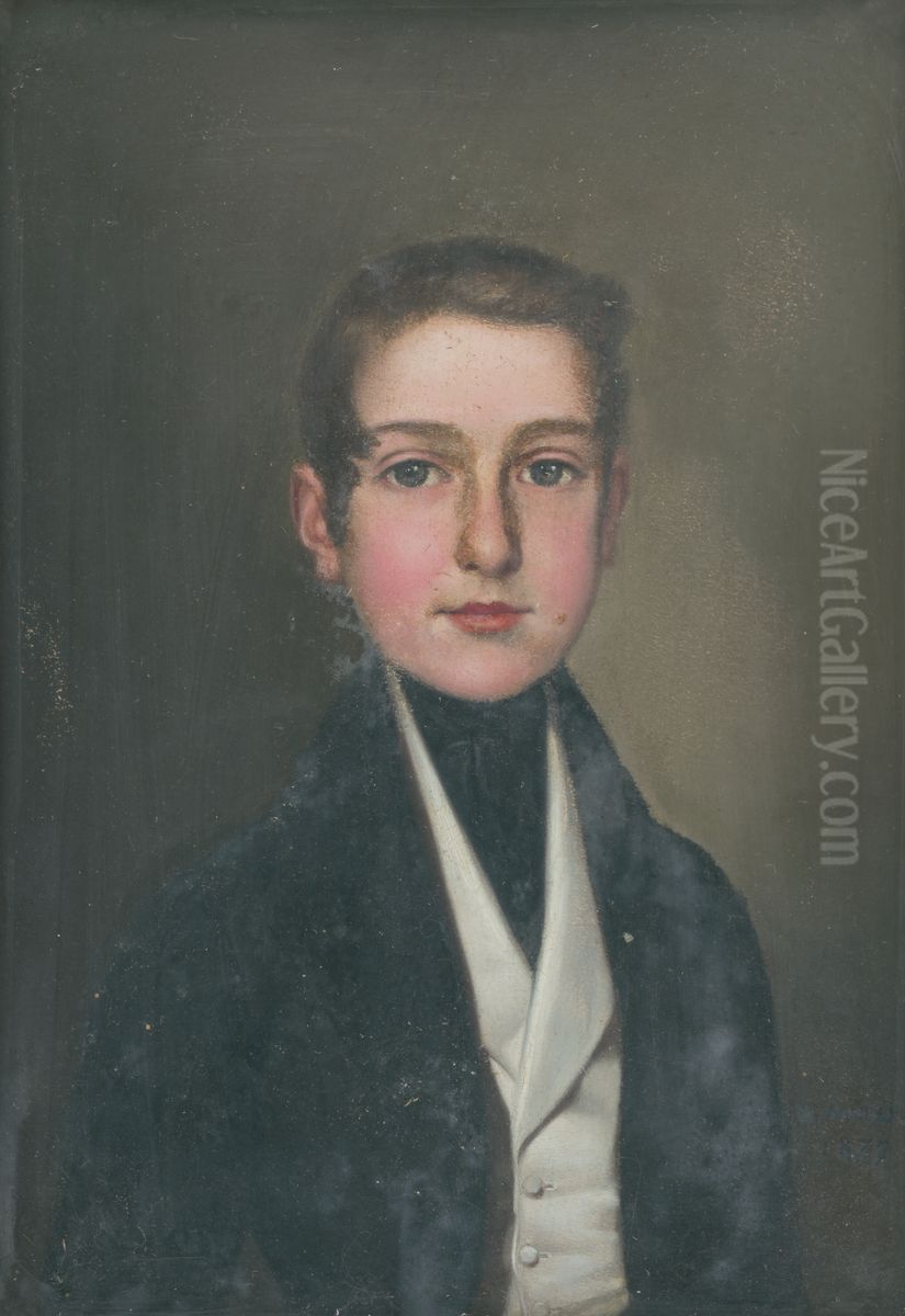 Portret chlapca Oil Painting by Gustav Adolf Muller