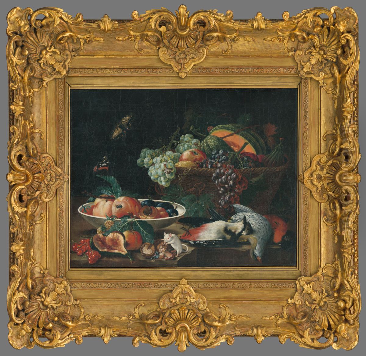 Zatisie s bielou myskou Oil Painting by Jan Baptist Weenix