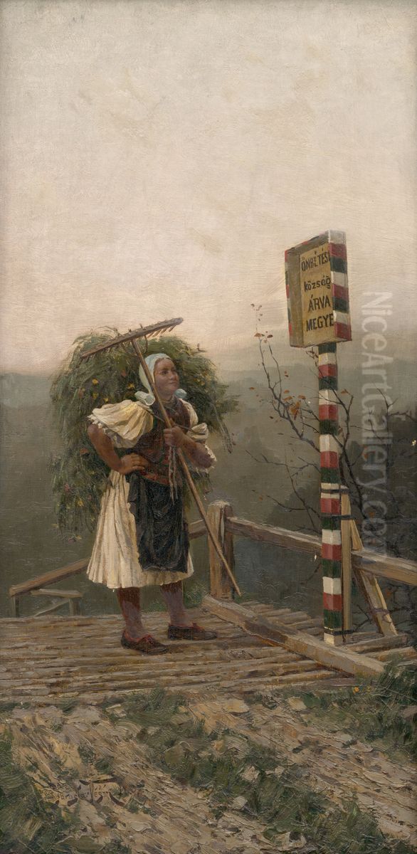 Ako sa ta nasa dedinka vola..? Oil Painting by Jaroslav Vesin
