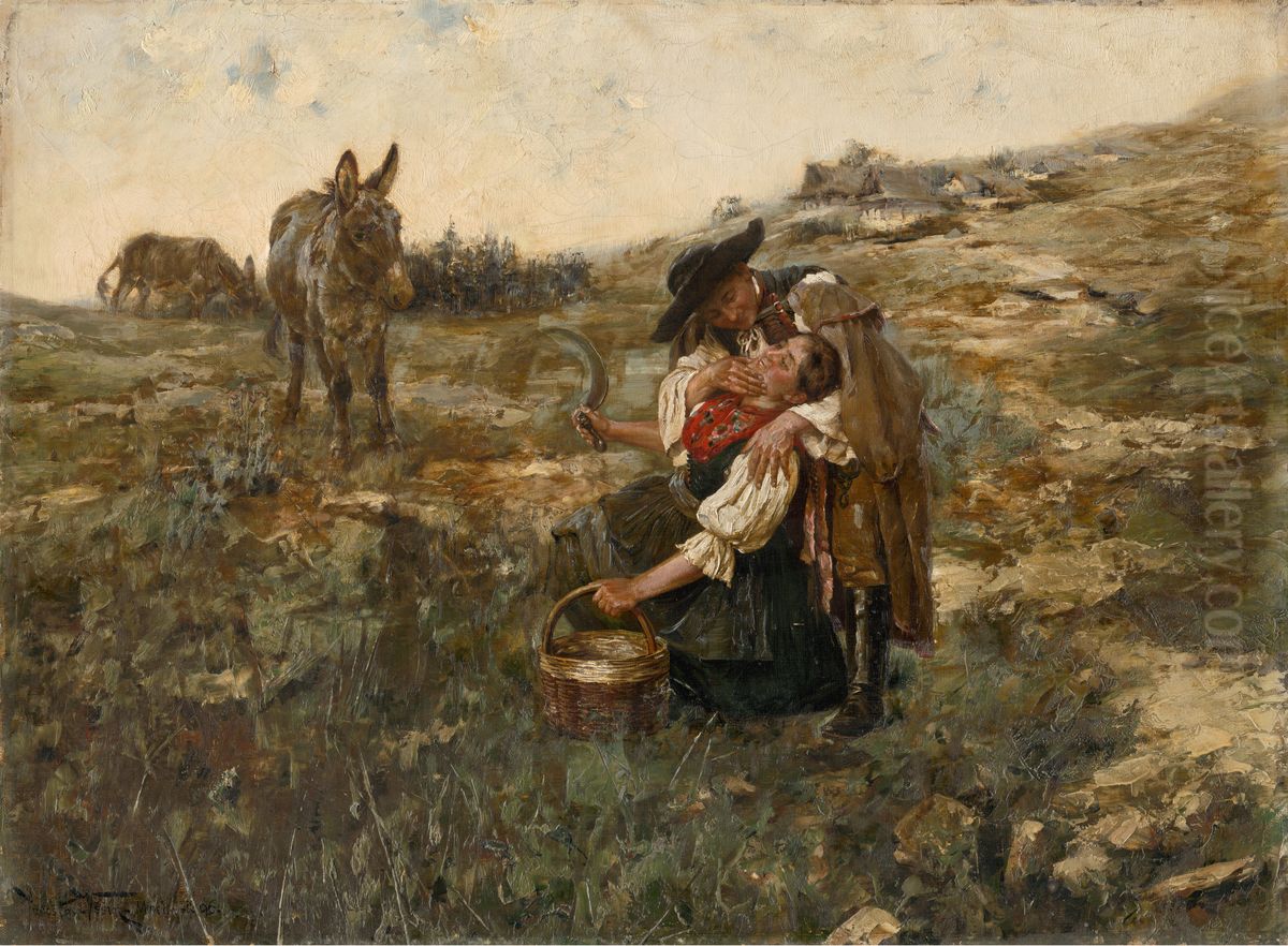 Zalubeni Oil Painting by Jaroslav Vesin