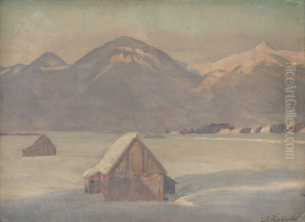 Tatry v zime Oil Painting by Ivan Zabota