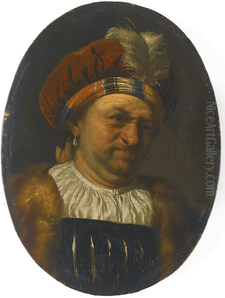 Self-portrait as a Man in Eastern Clothing (tronie) Oil Painting by Frans van Mieris