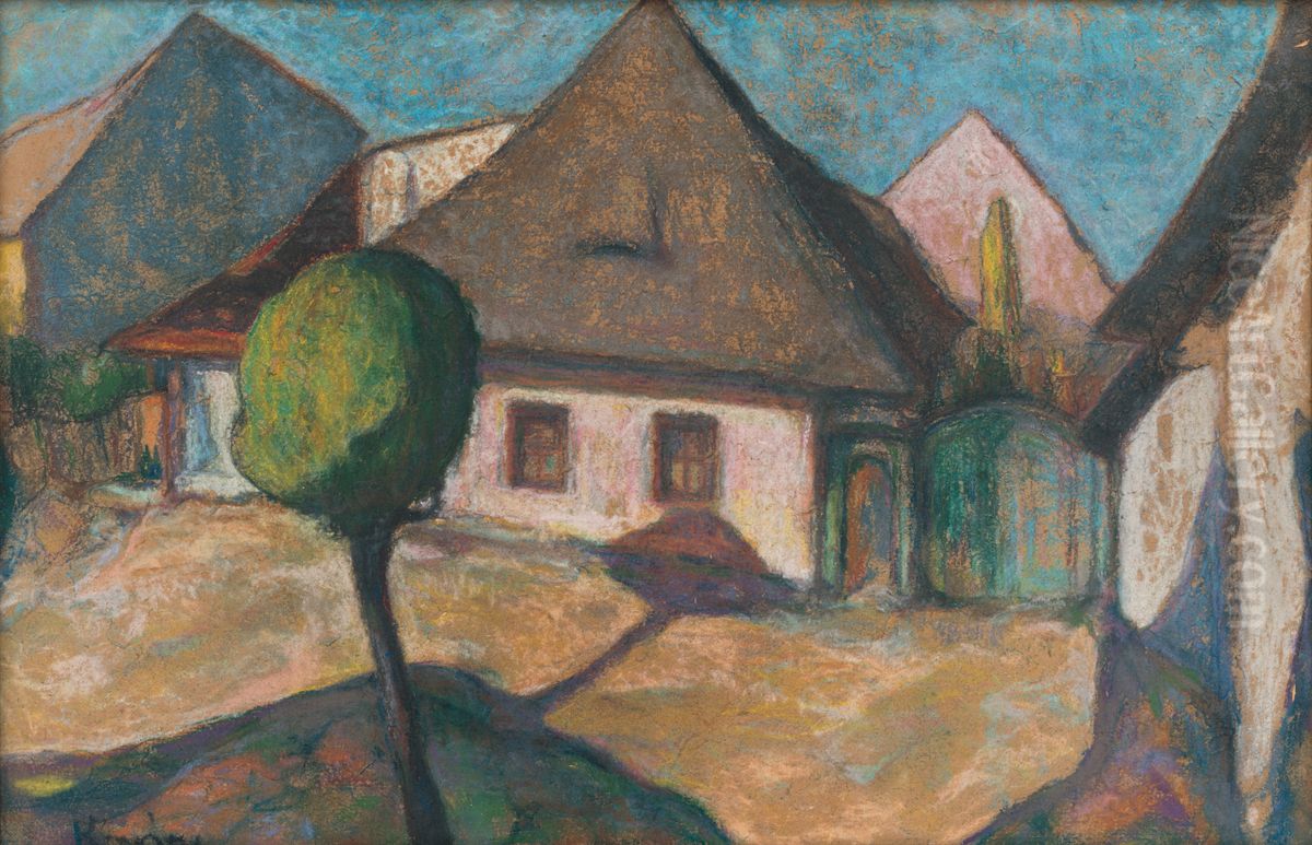 Stare Kosice Oil Painting by Konstantin Kovari-Kacmarik