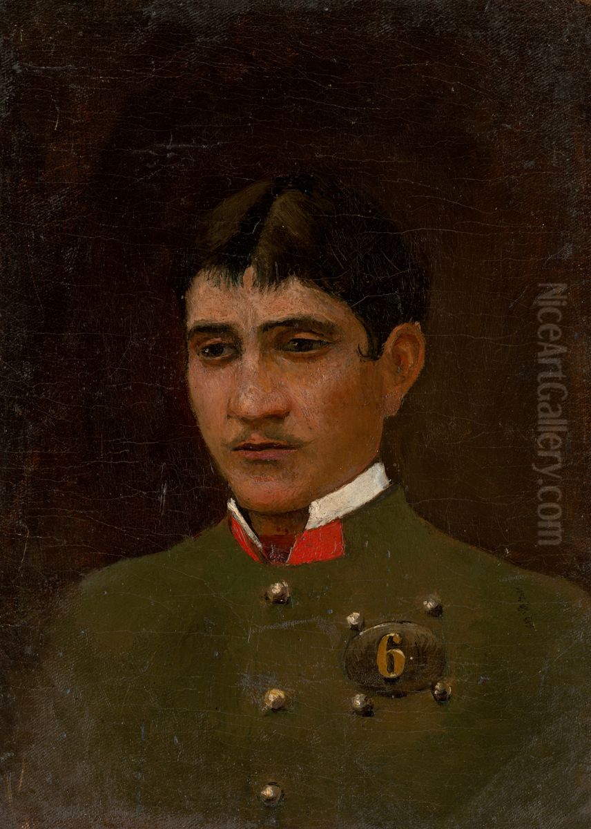 Portret mladeho dostojnika Oil Painting by Laszlo Mednyanszky