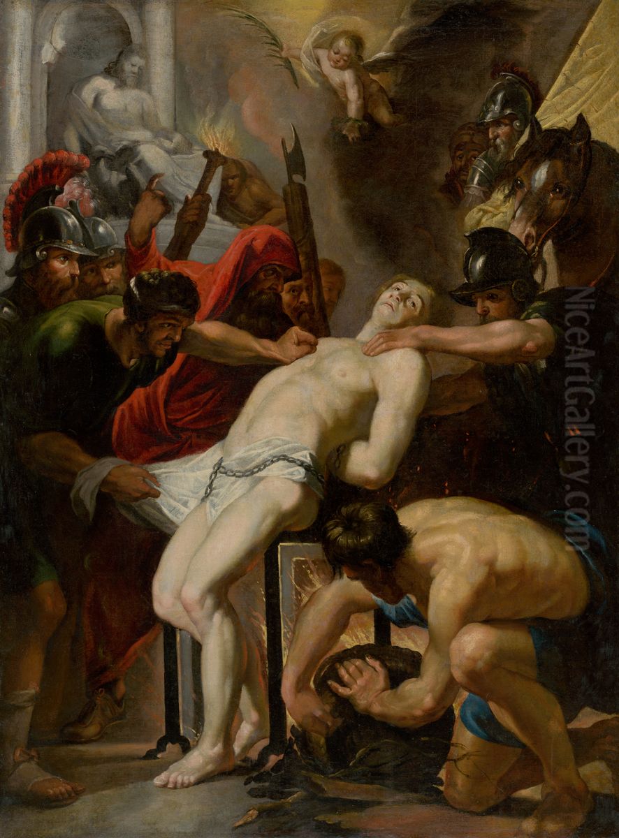Umucenie svateho Vavrinca Oil Painting by (studio of) Rubens, Peter Paul