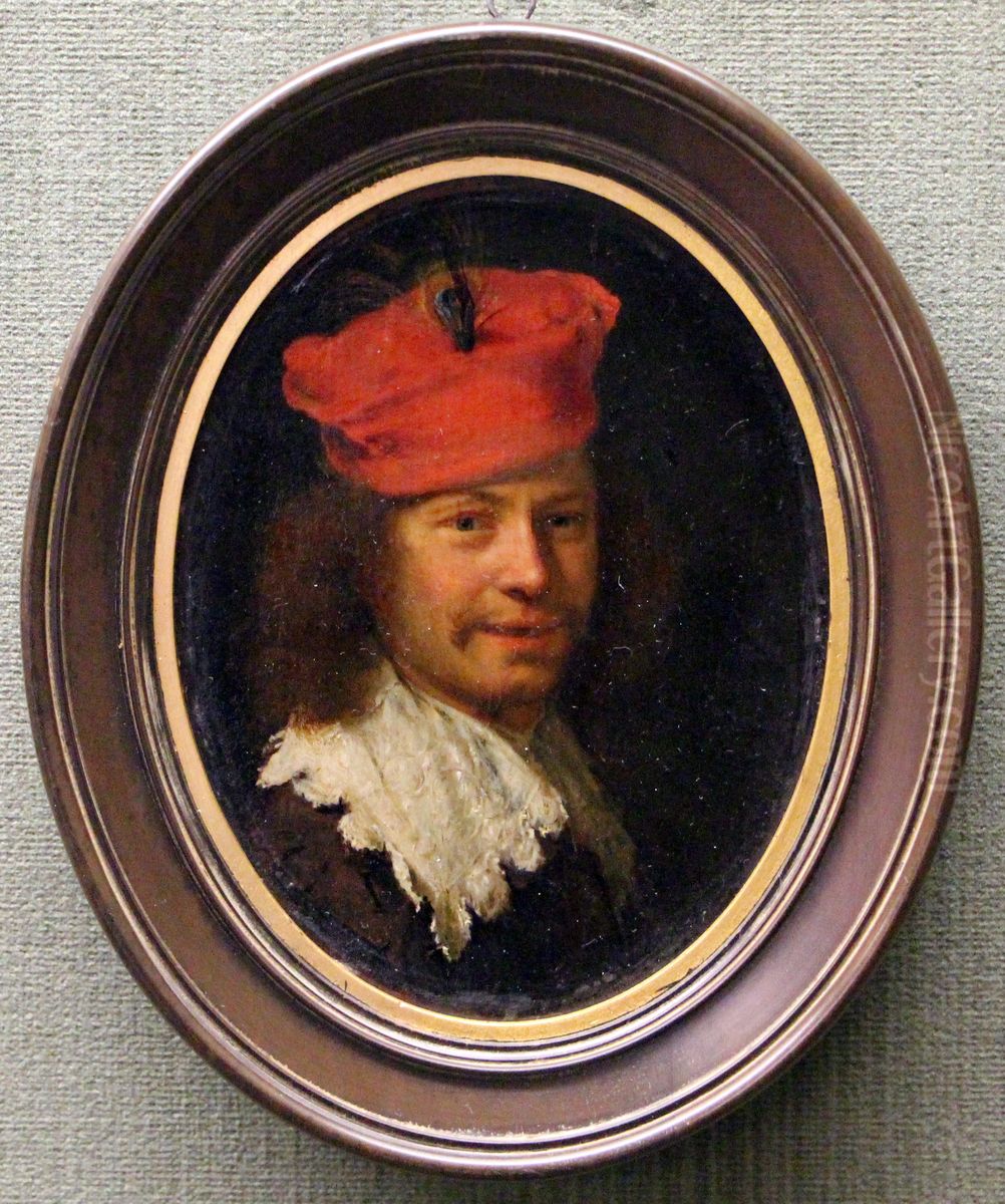 Selbstbildnis des Malers Oil Painting by Frans van Mieris