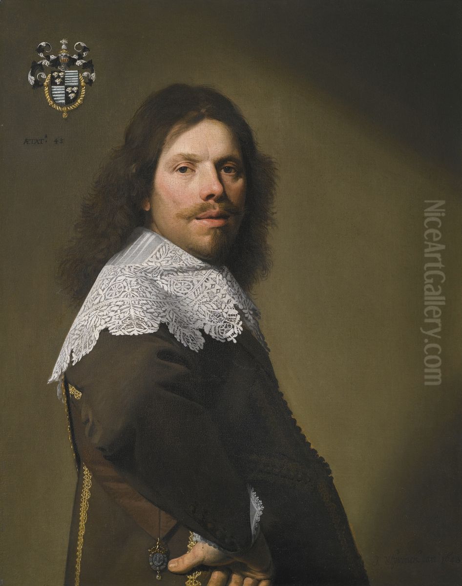 Portrait of Cornelis Montigny de Glarges Oil Painting by Johannes Cornelisz Verspronck