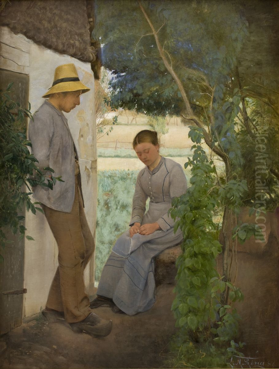 Et frieri. Landsbyen Ring Oil Painting by Laurits Andersen Ring