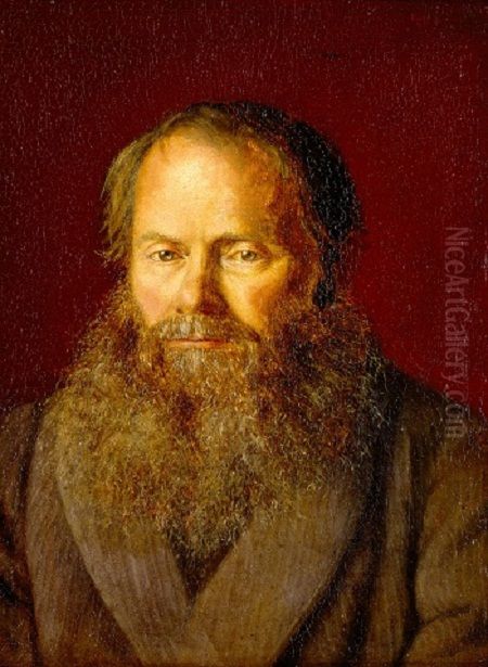 Portrait of Henrik Nikolai Kroyer Oil Painting by Peder Severin Kroyer