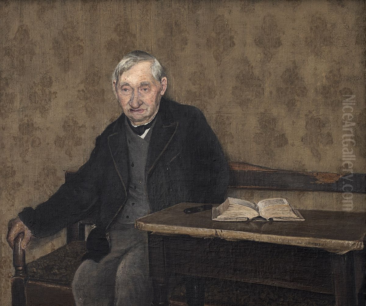 Den gamle mand. Baldersbronde Oil Painting by Laurits Andersen Ring