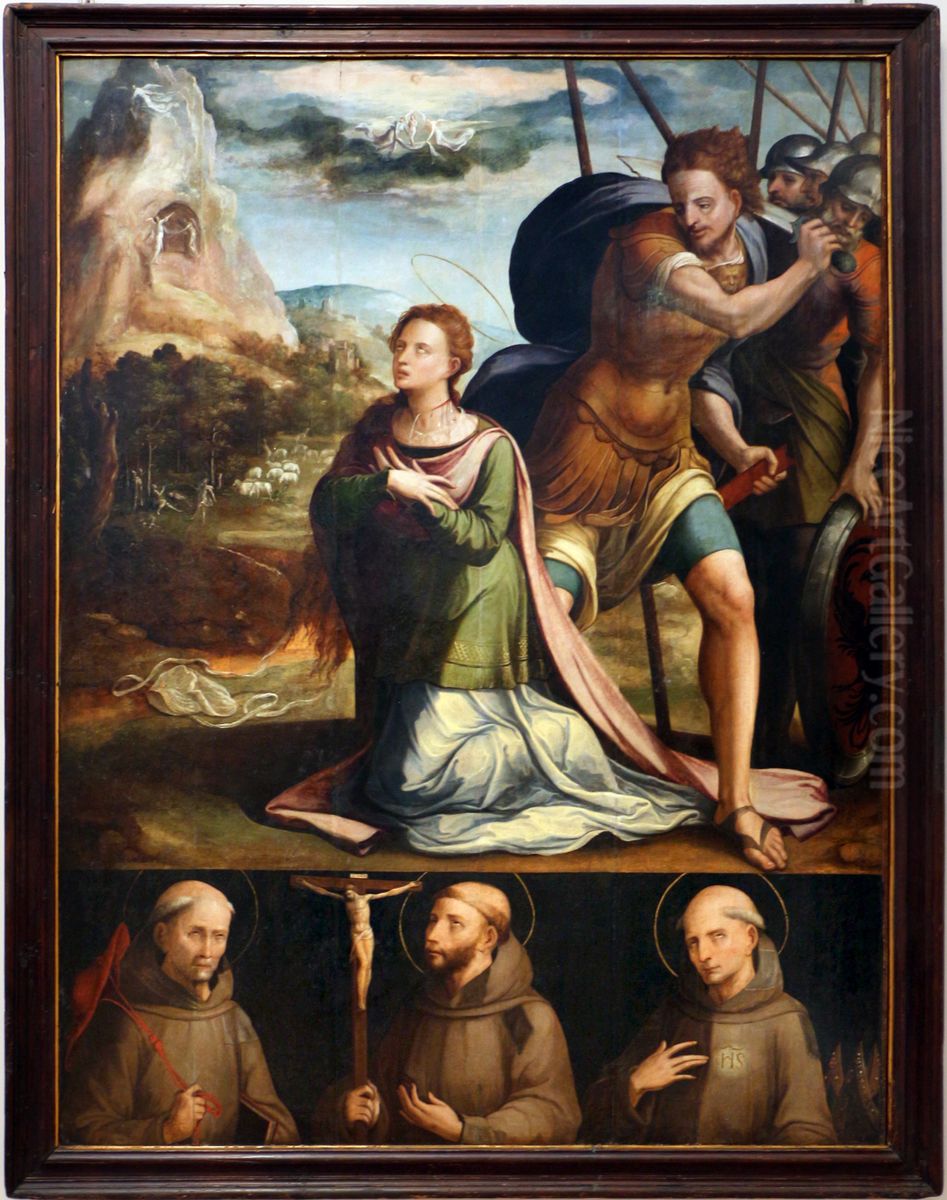 Martyrdom of Saint Catherine Oil Painting by Gaspar Dias