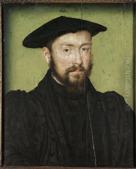 Portrait de jeune homme Oil Painting by Corneille De Lyon