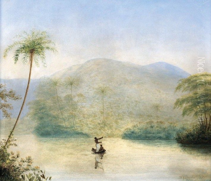On the River, near Santos, Brazil Oil Painting by William John Burchell