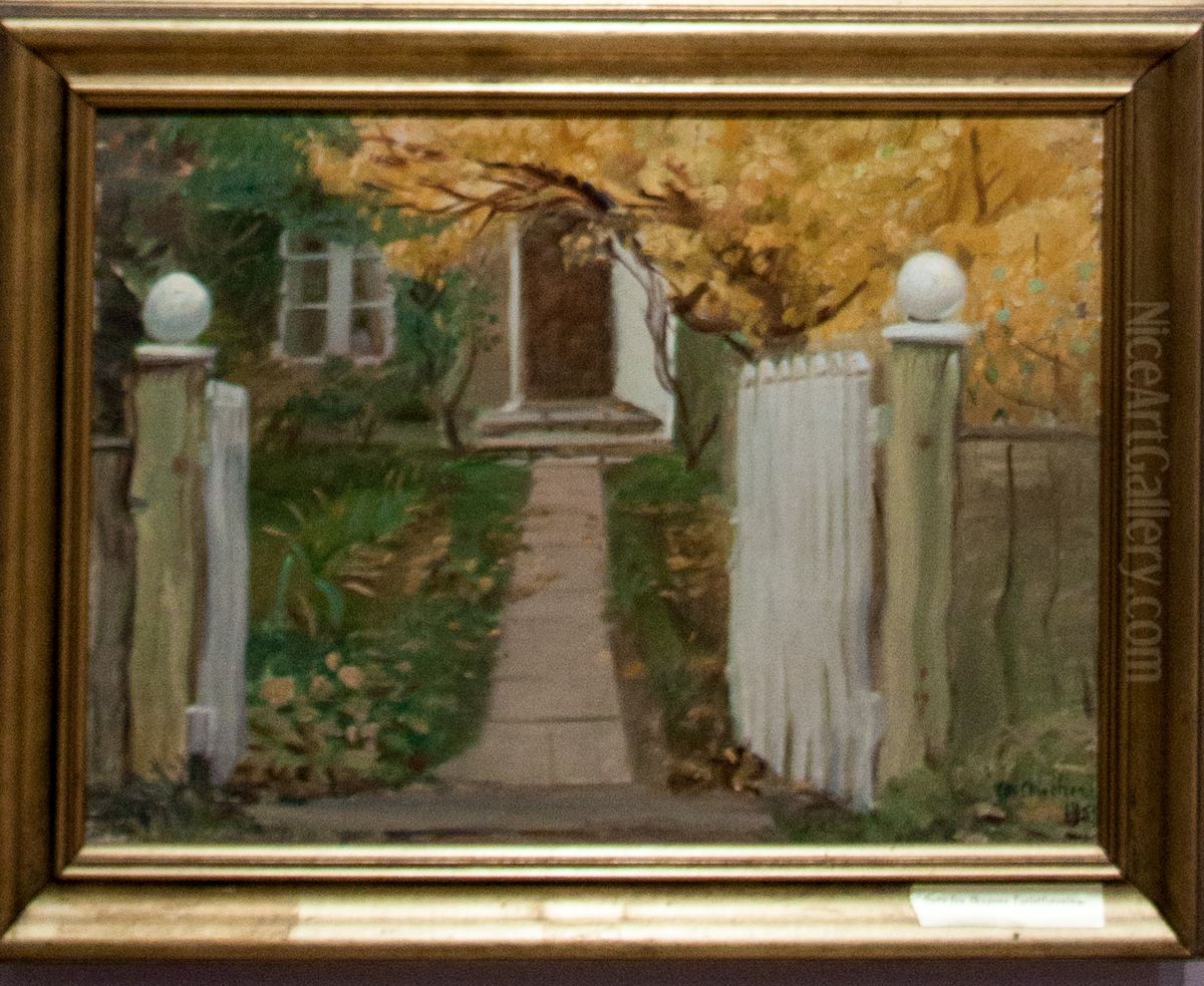 The entrance to our garden Oil Painting by Anna Ancher