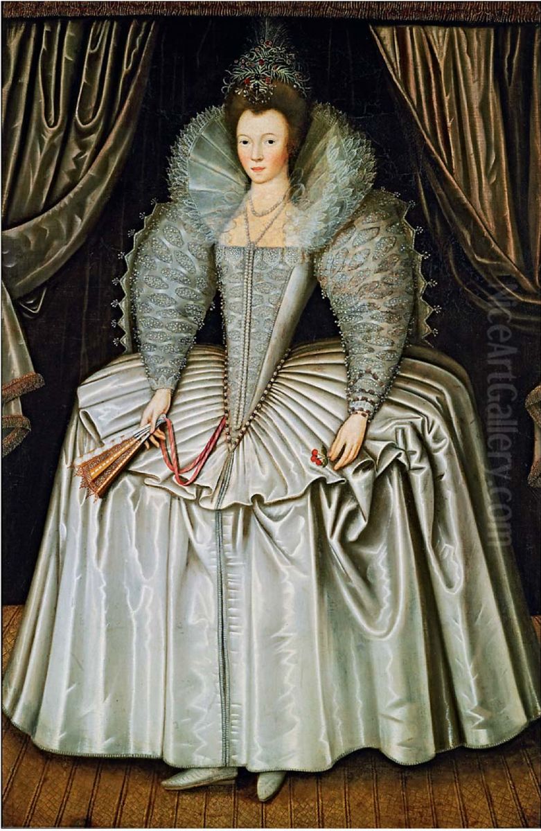 Portrait of a lady Oil Painting by English School