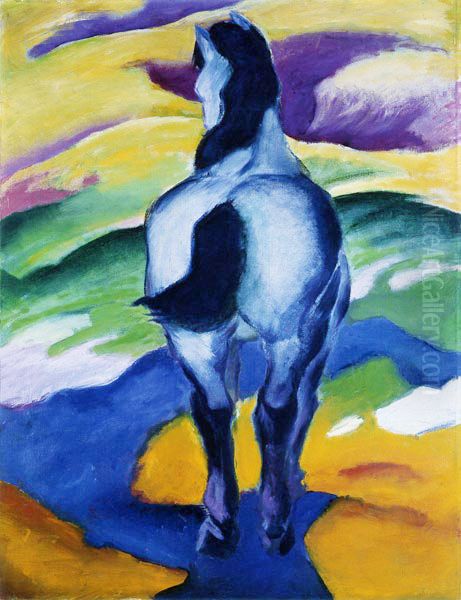 Blue Horse II Oil Painting by Franz Marc