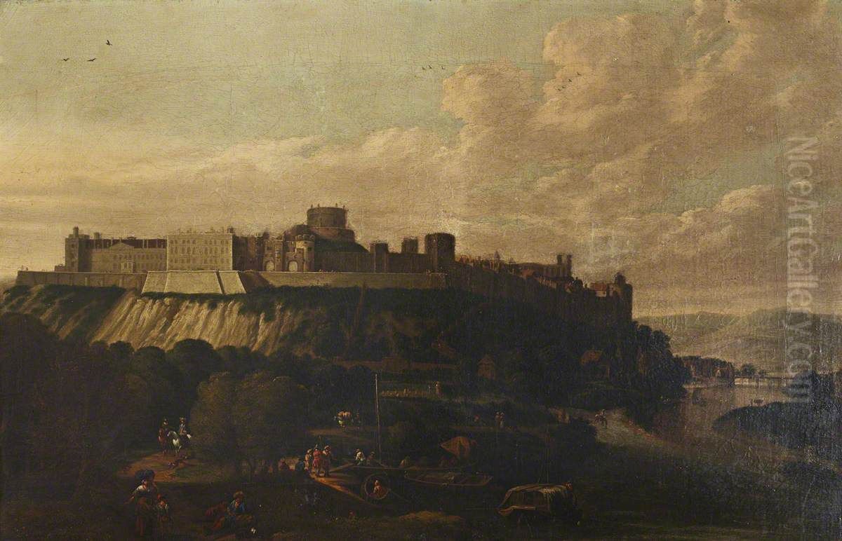 View of Windsor Castle from the North Oil Painting by Jan Griffier I