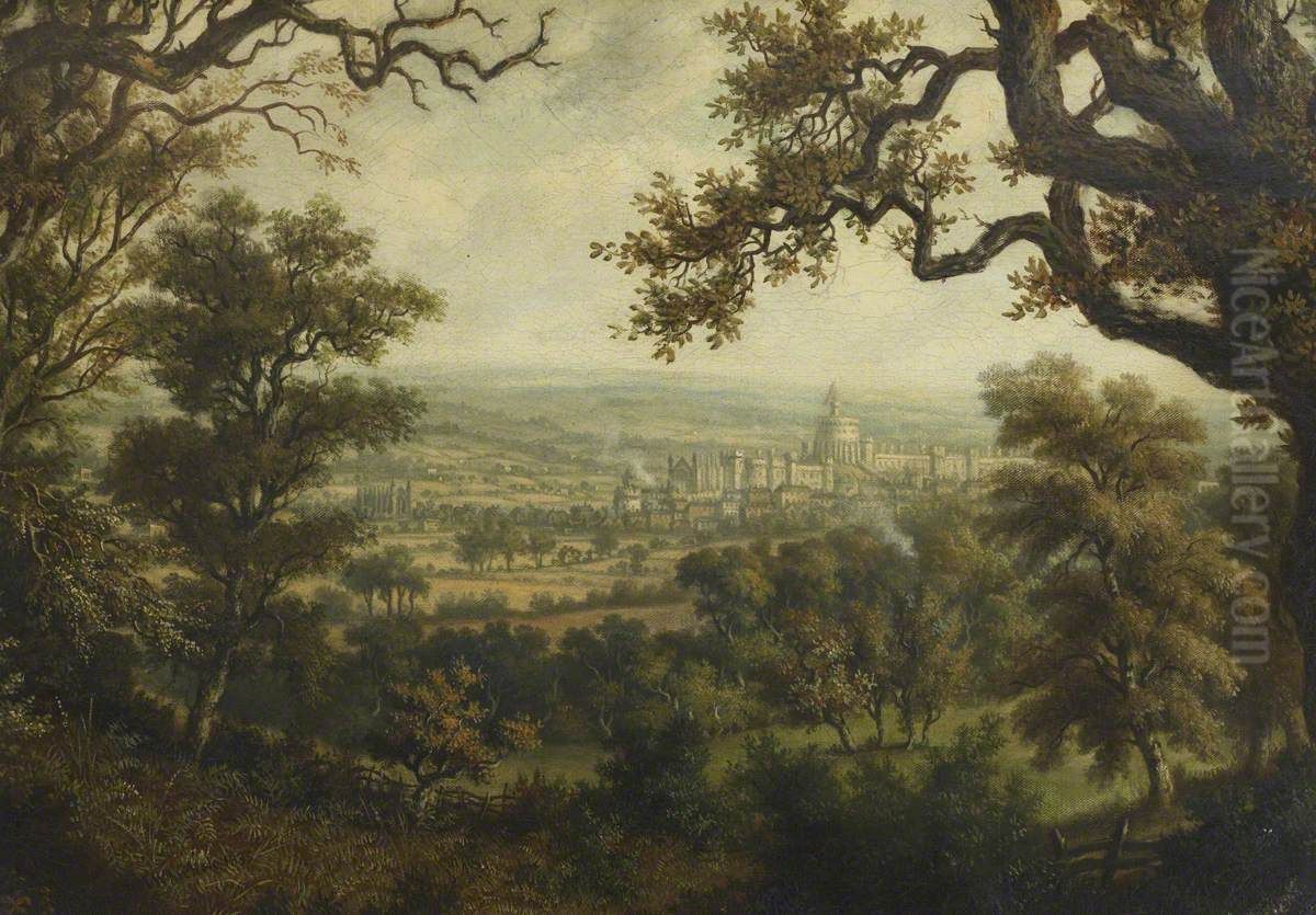 View of Windsor and Eton Chapel Oil Painting by John Whichelo
