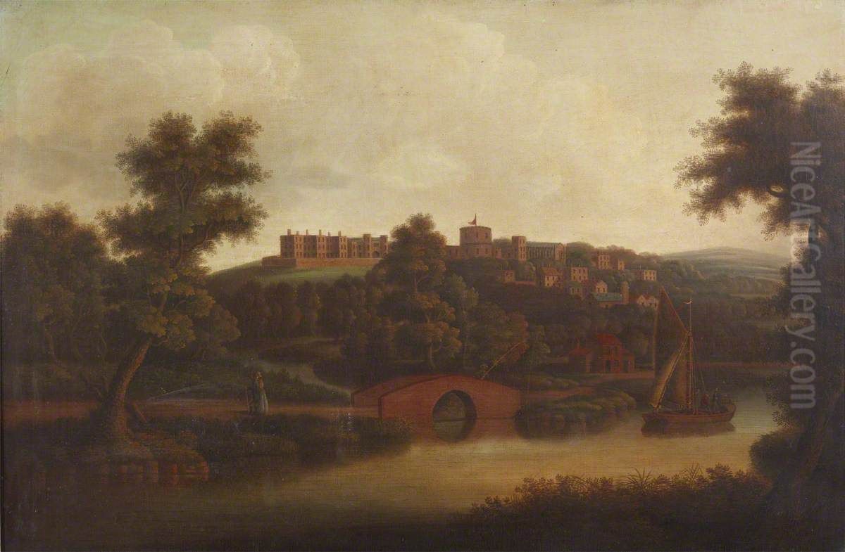 View of Windsor Castle Oil Painting by George Smith