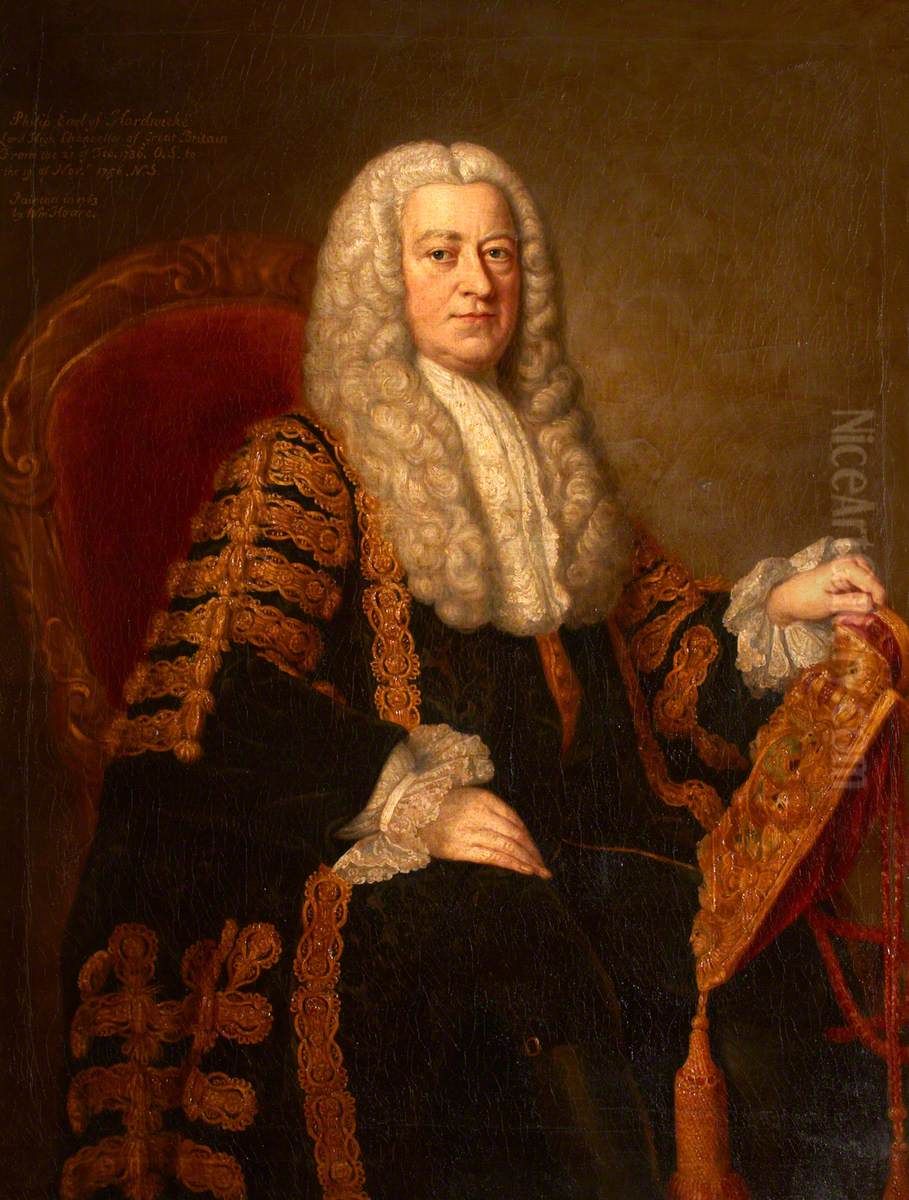 Philip Yorke, 1st Earl of Hardwicke (1690-1764) Oil Painting by William Hoare