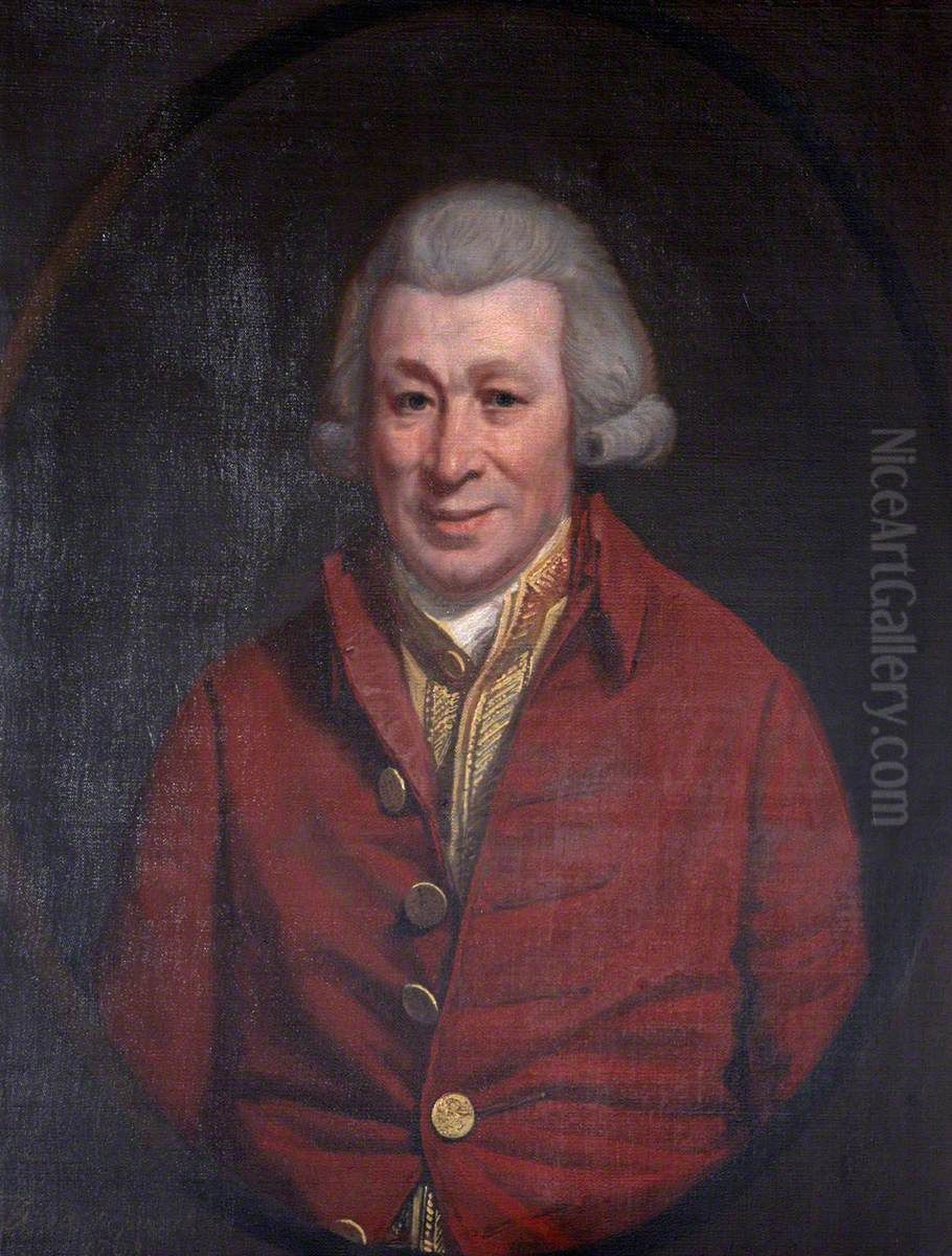 Peter Palmer, Huntsman to Sir John William De la Pole, 6th Bt Oil Painting by Thomas Beach