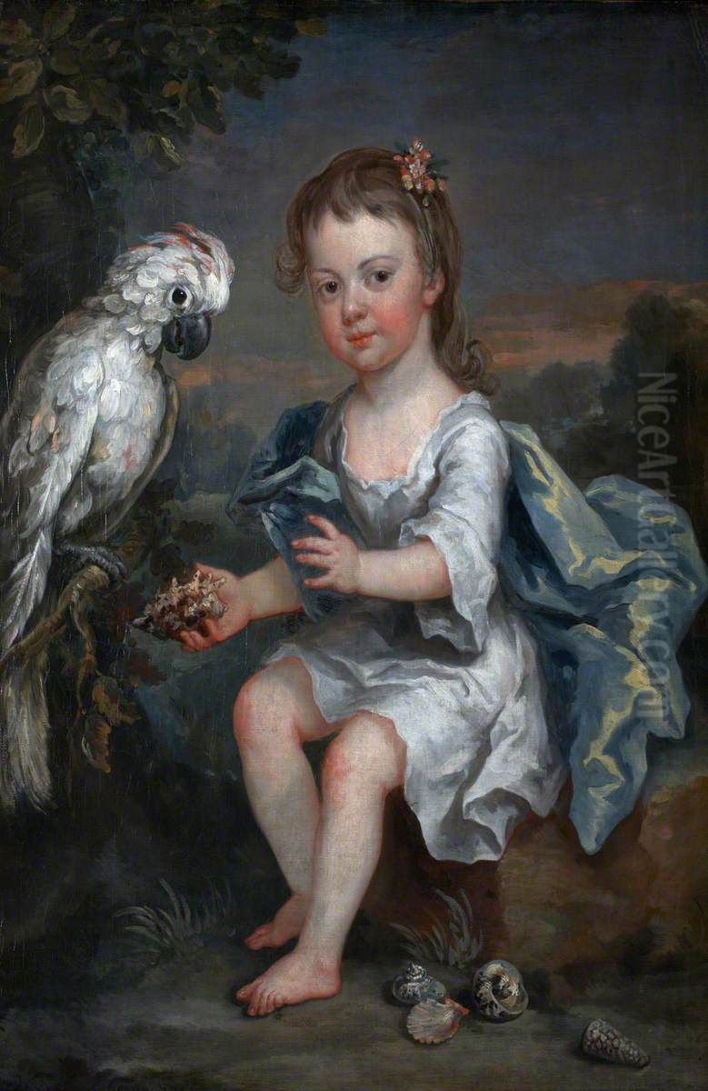 A Boy of the Pole Family called 'Miss Pole' Oil Painting by John Vanderbank