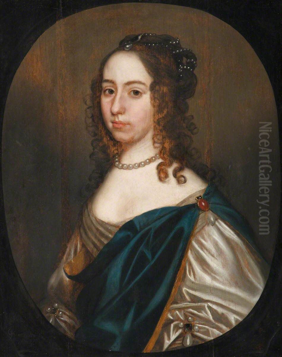 Louise Henriette of Orange-Nassau (1627 - 1667) Oil Painting by Gerard van Honthorst