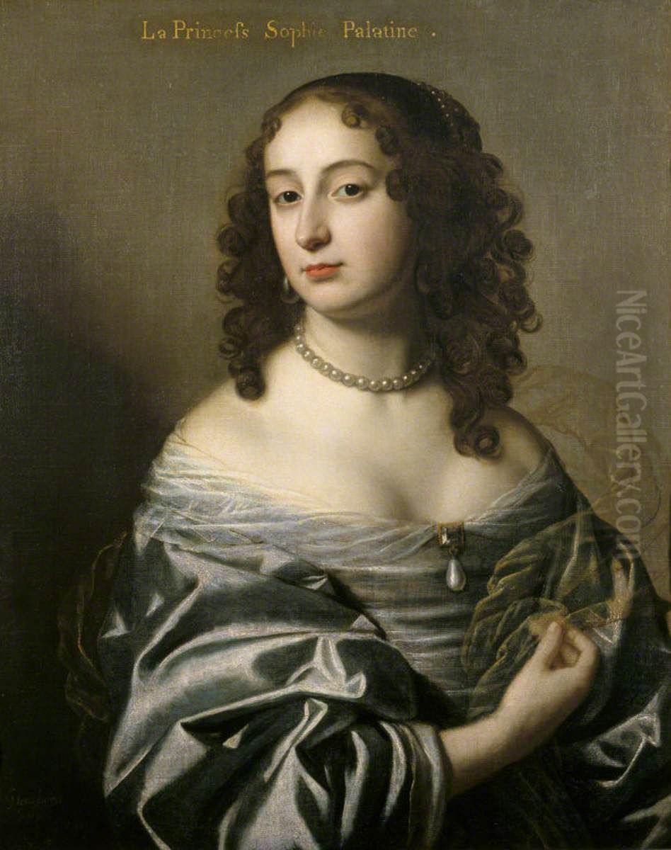 Electress Sophia, Princess Palatine, consort of Ernest Augustus, Elector of Hanover (1630-1714) Oil Painting by Gerard van Honthorst