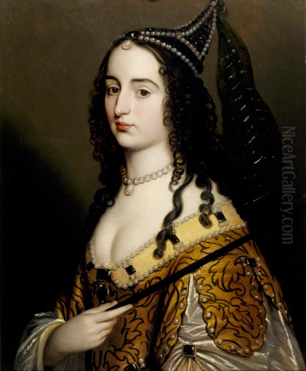 Princess Elizabeth, Princess Royal, Abbess of Hervorden (Hertford) (1618-1680) Oil Painting by Gerard van Honthorst