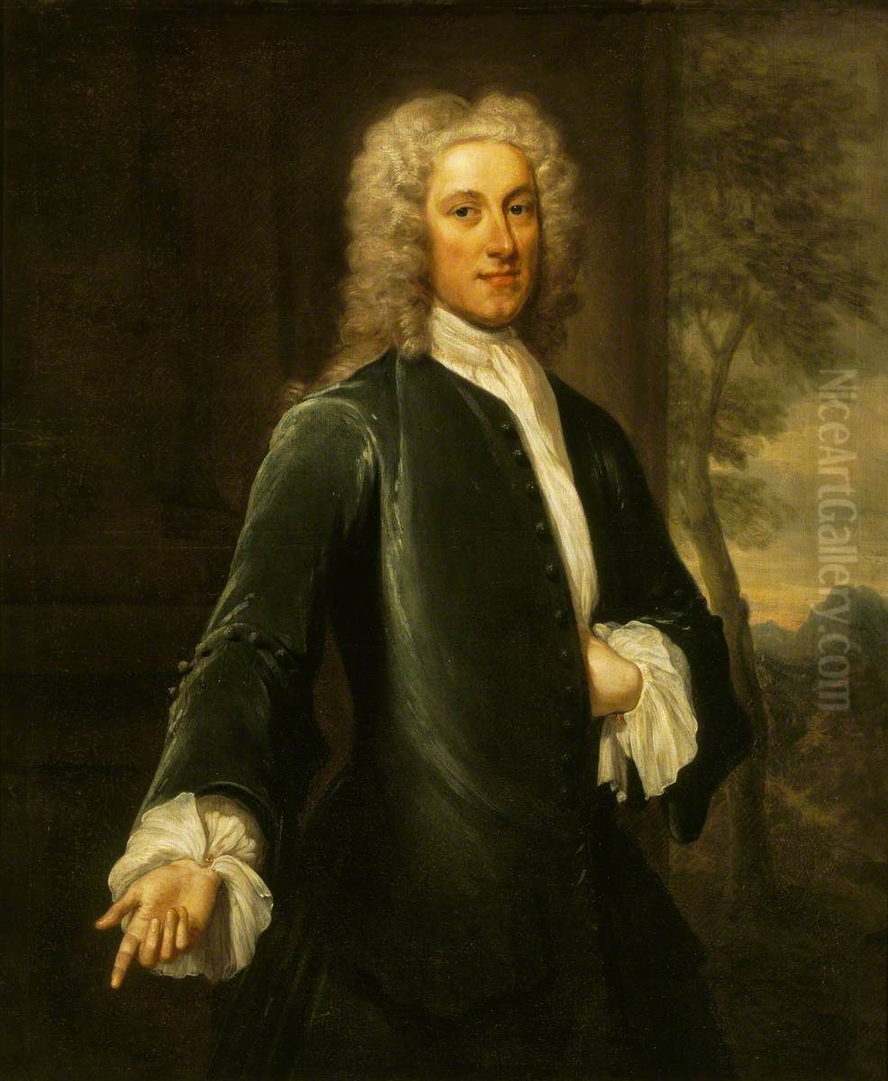 Thomas Hill (formerly Harwood) (1693-1782) Oil Painting by John Smibert