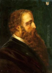 Edward Heneage Dering (1826-1892), in profile to the right