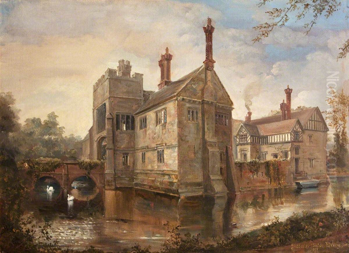 View of Baddesley Clinton from the North-East Oil Painting by Rebecca Dulcibella Orpen