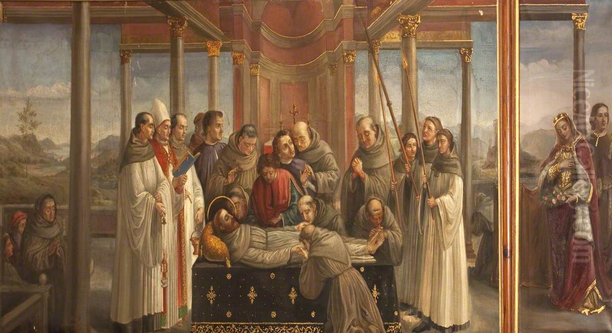The Death of Saint Francis Oil Painting by Rebecca Dulcibella Orpen